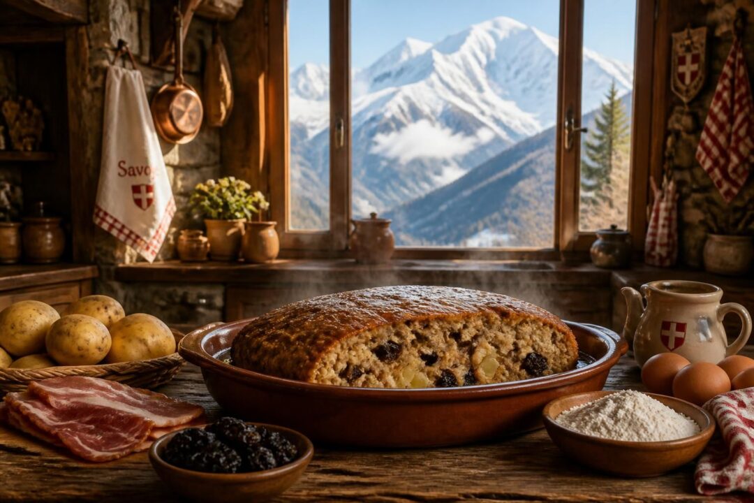 découvrez l'histoire et la recette authentique du farcement savoyard, un plat traditionnel savoyard typique du pays du mont-blanc, riche en saveurs et en traditions culinaires.