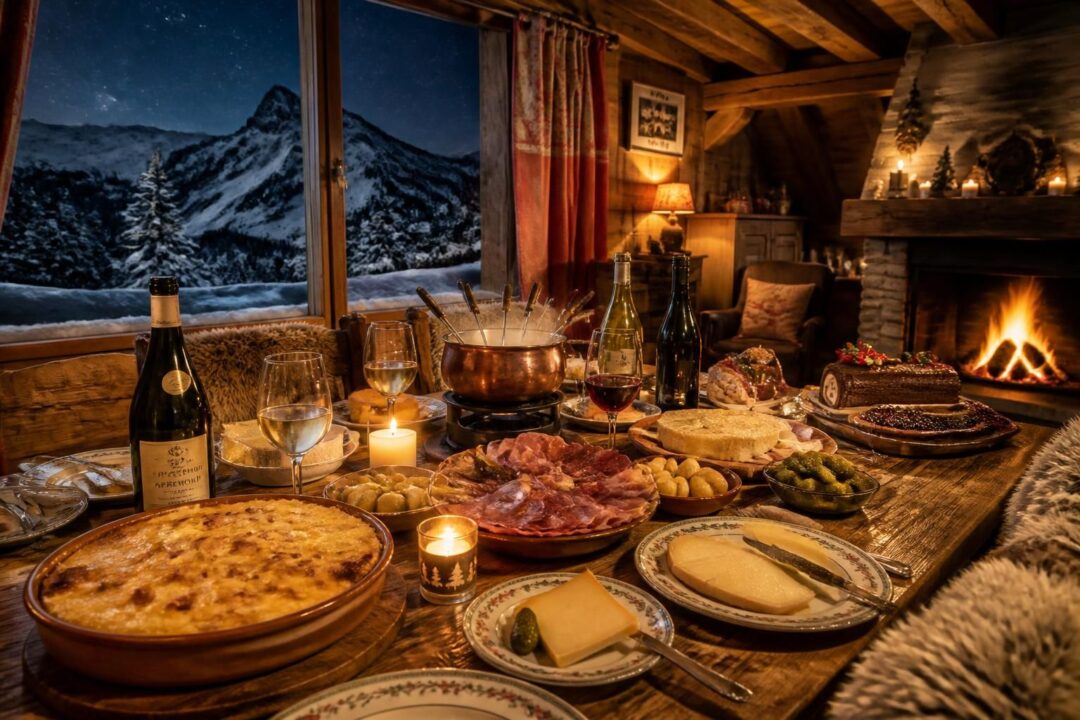 découvrez un menu de fêtes savoyard pour un réveillon de montagne authentique, alliant tradition et saveurs gourmandes du début à la fin.